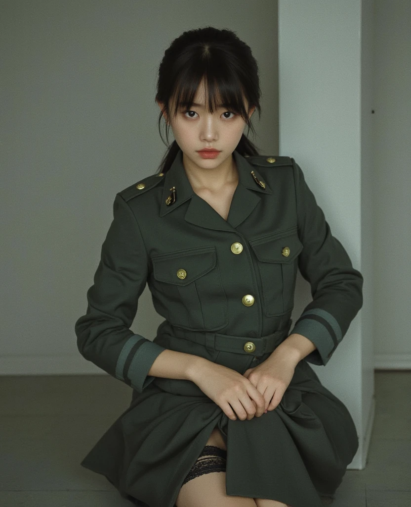 a lot of details, (slender waist), 30 years old, detailed black hair, beautiful detailed hair, super fucking beautiful, complex details beautiful and delicate eyes, perfect hands, (small breasts best quality), perfect and delicate limbs, detailed skin, best quality, ultra-detailed,
mikasa_ackerman, grey eyes, black hair, hair between eyes, short hair, expressionless, brown jacket, jacket with front opening, red scarf, paradis military uniform, full body,