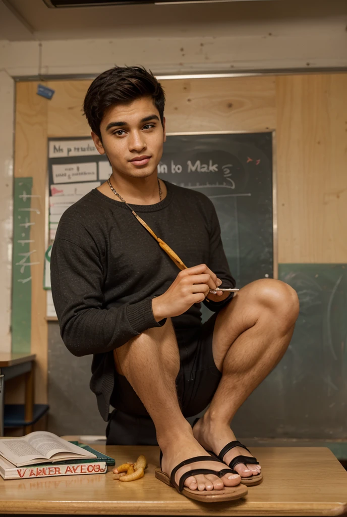 ((best quality)), ((masterpiece)), (detailed), ((male/boy)) ((realistic)) ((embarassing)) ((humiliating)) (crying)) Indian 18 year old twinks boy nude in school