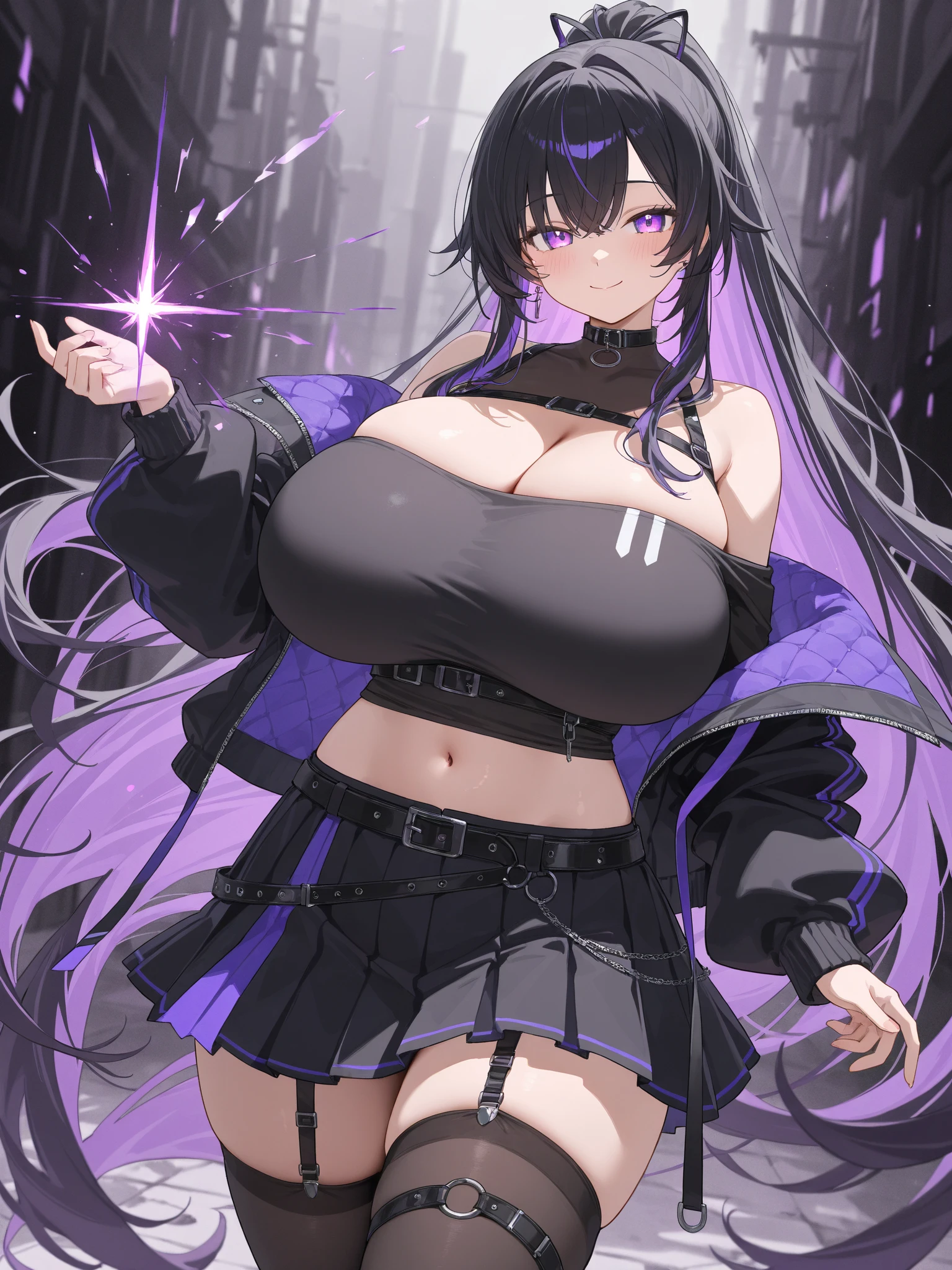 Coven of seven sexy witches surrounded by magical sphere