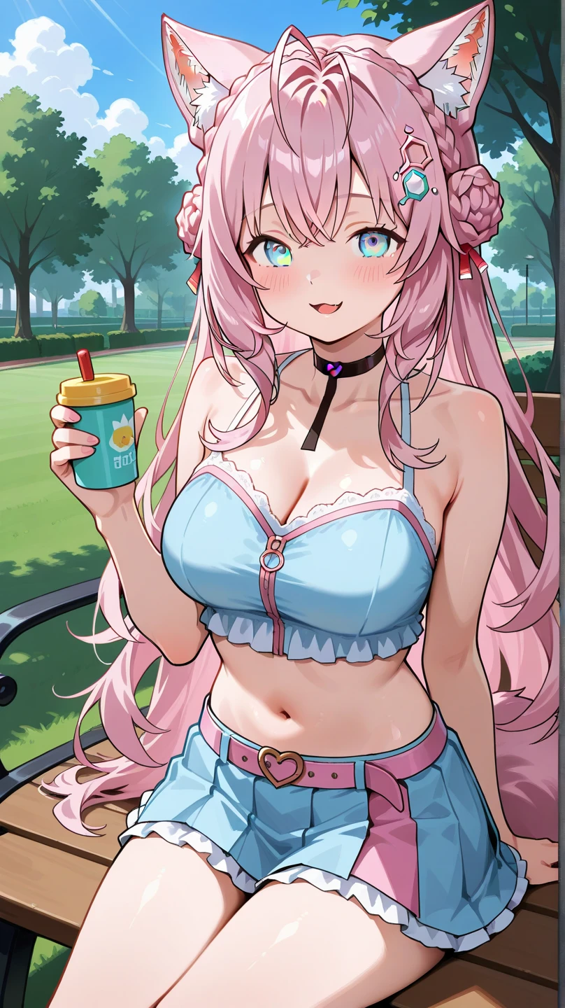 masterpiece,best quality,1girl,popsicle,popsicle_licking,blush,tongue, upper body,chiffon skirt, lace skirt,in subway
