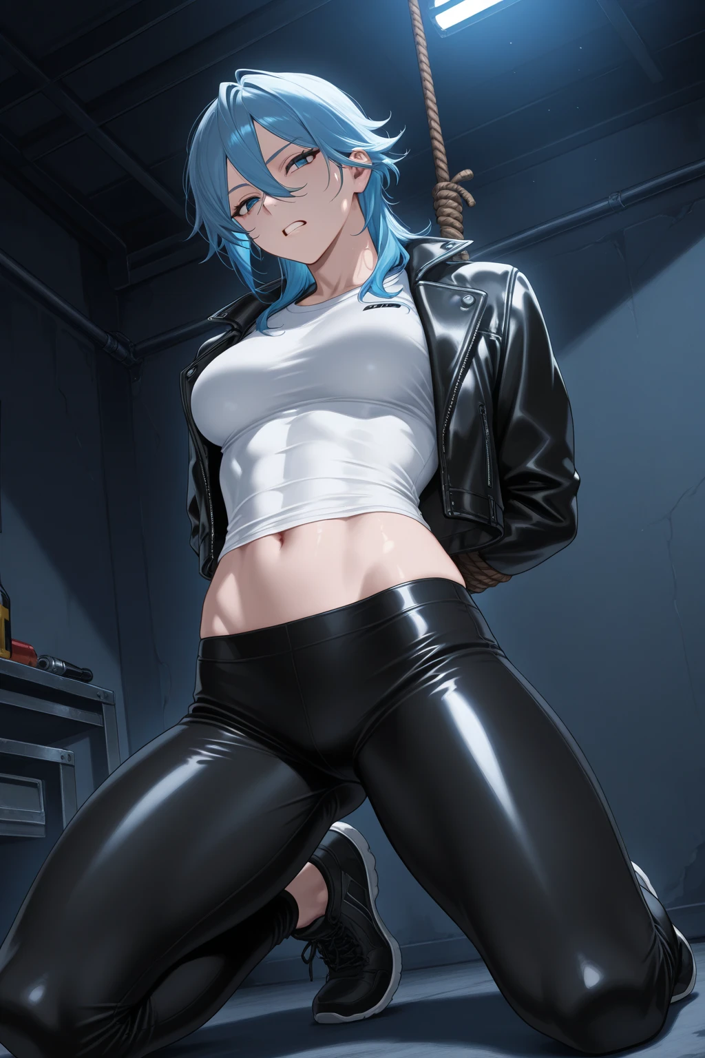 score_9, score_8_up, score_7_up, uncensored, source_anime, Arlecchino from Genshin Impact, x-shaped pupils, BREAK (masterpiece:1.2), best quality, high resolution, (detailed eyes:1.3), perfect lighting, (perfect hands, perfect anatomy), hearts, pleasured, 1girl, , pubic_hair, solo, toilet, gloves, blush, pussy, _breasts, nippread_pusrt, spread_legs,ue_out, sweat, tongue, fingerless_gloves, looking_at_viewer, gloves, fingerless_gloves, rating:safe, 1girl, from_below, breasts, bike_shorts, navel, sock_gloves, midriff, medium_breasts, looking_at_viewer, earrings, , blurry, black hands