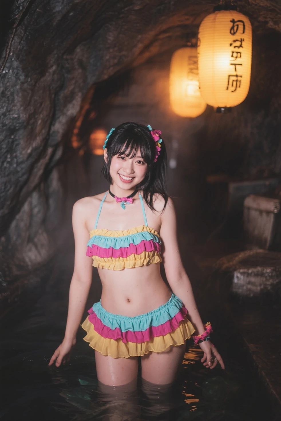 masterpiece, Highest quality, Highly detailed CG Unity 8k wallpaper, (Full body closeup shot of a beautiful girl), Elegant and lively very short hair, (Nagisa Shibuya), (chest,belly button,Thighs), (Pink cyan and purple gradation)transparent bodysuit(Sparkly tutu, choker, No pants, Genitals are visible, Nipples are visible), (sit, Spread your legs, M-shaped legs), (blush), Oilskin, (Captivating smile), (In the water), (Tropical fish swimming), Pretty face, Key Art, Awards, intricate detail realism hdr, Photorealism, Hyperrealism, Ultra-realistic, Dramatic Light, Strong Shadows, Nice views, Depth of written boundary