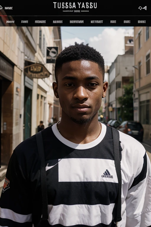 african teen boy in italy