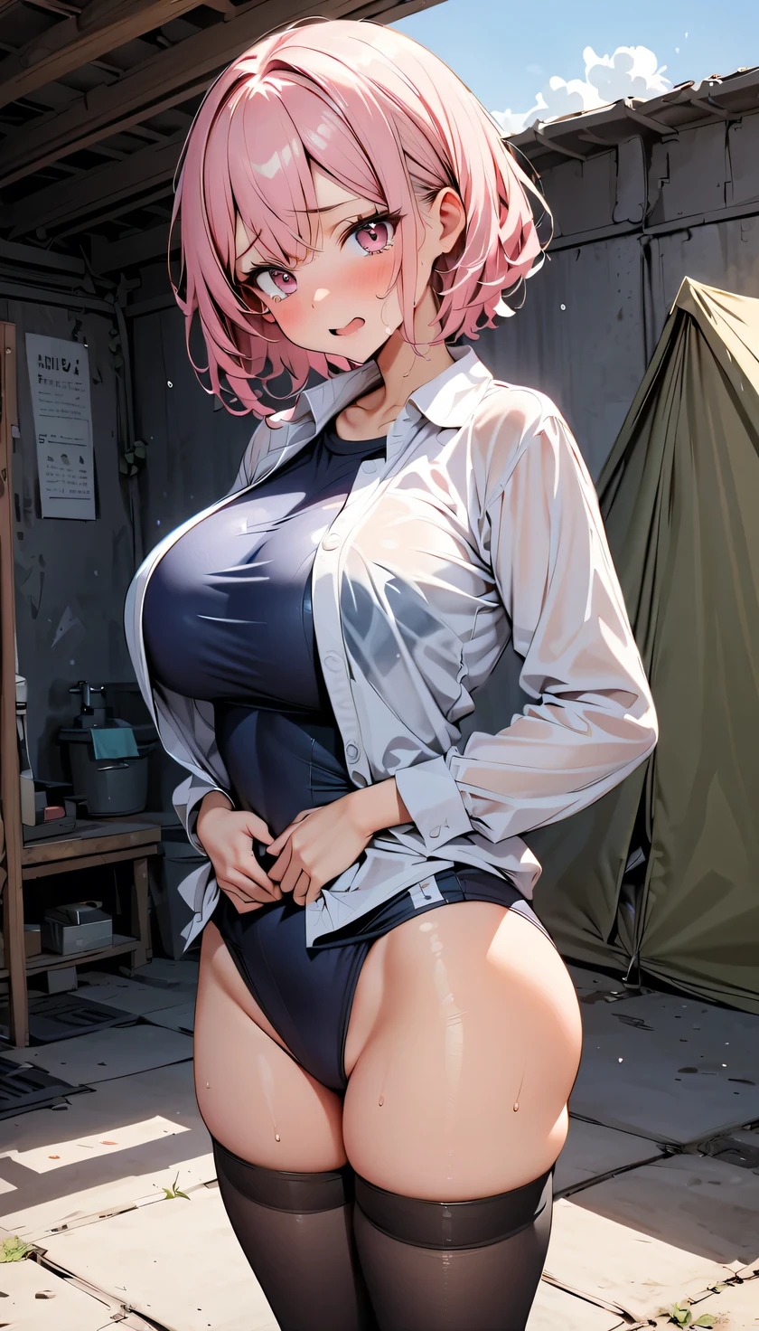Girl with pink hair, Lying in bed, Short hair, Bra and underwear only, , Colossal tits, Face, blush on Face, nice legs, Nice clear black eyes, Nice Body, nice legs, Ass, thighs thighs thighs thighs, Soft body, , No clothes, Naked, NSFW, Exposed body，Girl with pink hair, Lying in bed, Short hair, Bra and underwear only, , Colossal tits, Face, blush on Face, nice legs, Nice clear black eyes, Nice Body, nice legs, Ass, thighs thighs thighs thighs, Soft body, , No clothes, Naked, NSFW, Exposed body, 独奏, Yaemikodef, Colossal tits, Side, sitting on a bed, (red blush:1.3), (grnades breasts:1.6), (POV)), smil，teatsを撫でる，Touching the areola，Unripe々Areola，not any dressed，teatsにさわる，Huge breasts that seem to shake violently，teatsにさわる，Place your hand on the pink bump on your chest，teatsを摘む，teatsをつねる，teatsが丸見え，teats，teatsを伸ばす，teatsを触る，teatsに指をあてています，強い力でgrnades breasts