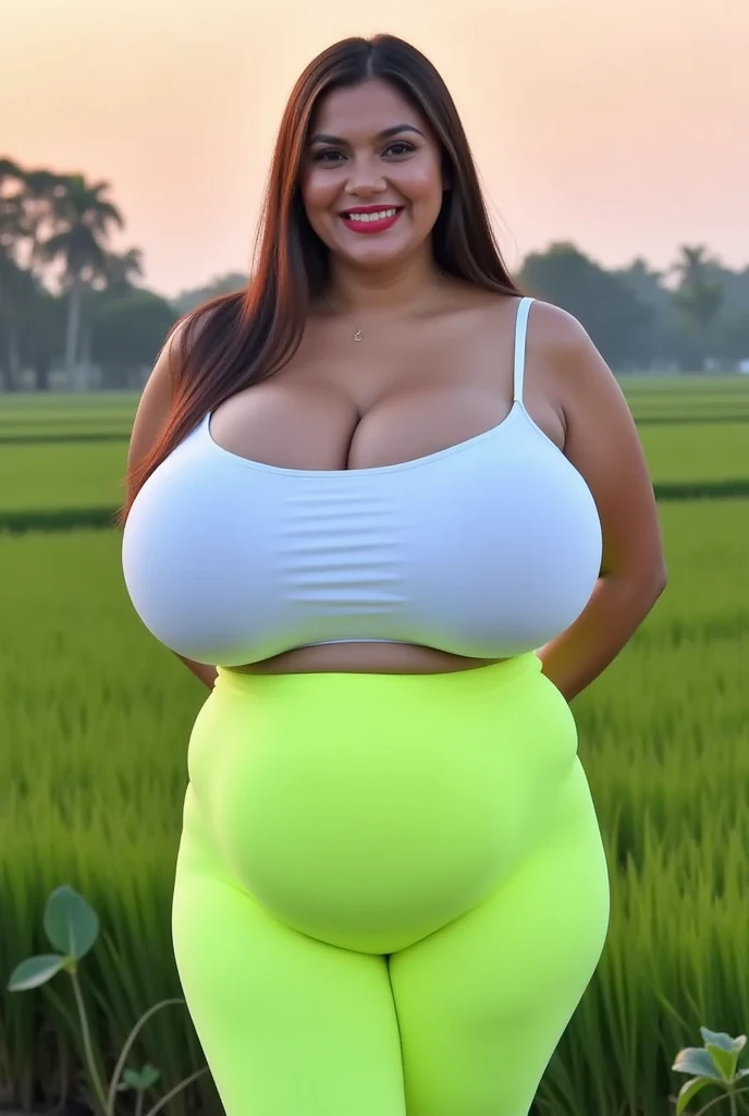 a busty woman with huge breasts in pajamas, harvesting "Tomatoes" in an Indian village in a jungle