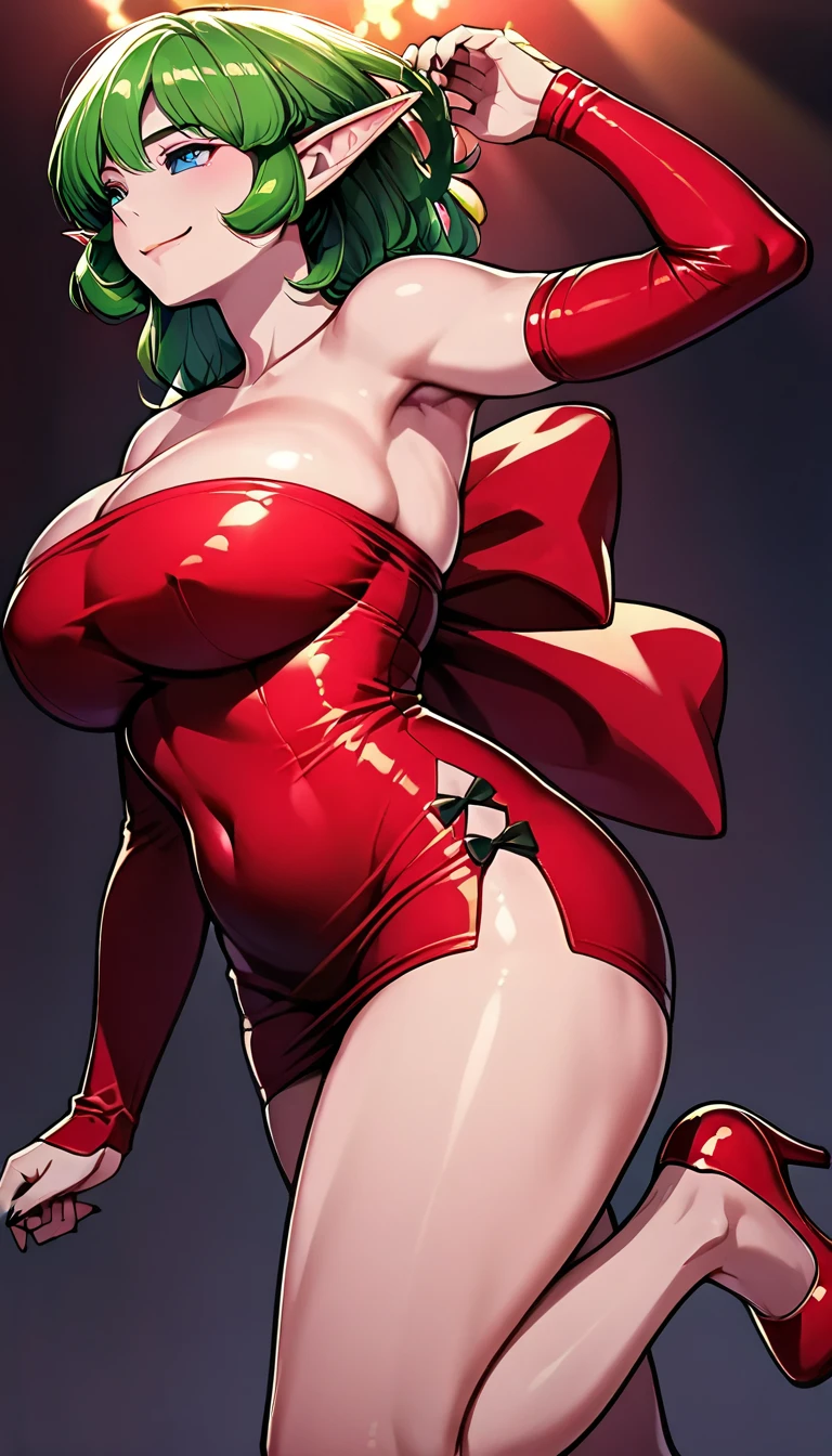 ((masterpiece,best quality)), absurd, Big snake_Snow Rice, (((Large Breasts、Breast sagging、Low-cut,Cleavage,Wide hips,)))((Long legs)),Hourglass figure))Solitary, Smile, looking at the audience, Cowboy shooting, Composition, Dynamic poses