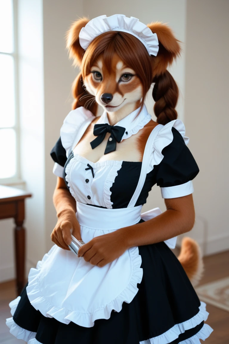 Score_9, Score_8_up, Score_7_up, Score_6_up, Score_5_up, Score_4_up, source_anime, female furry, furry, anime style, vulpera, standing, drip, after anax, ma indoor