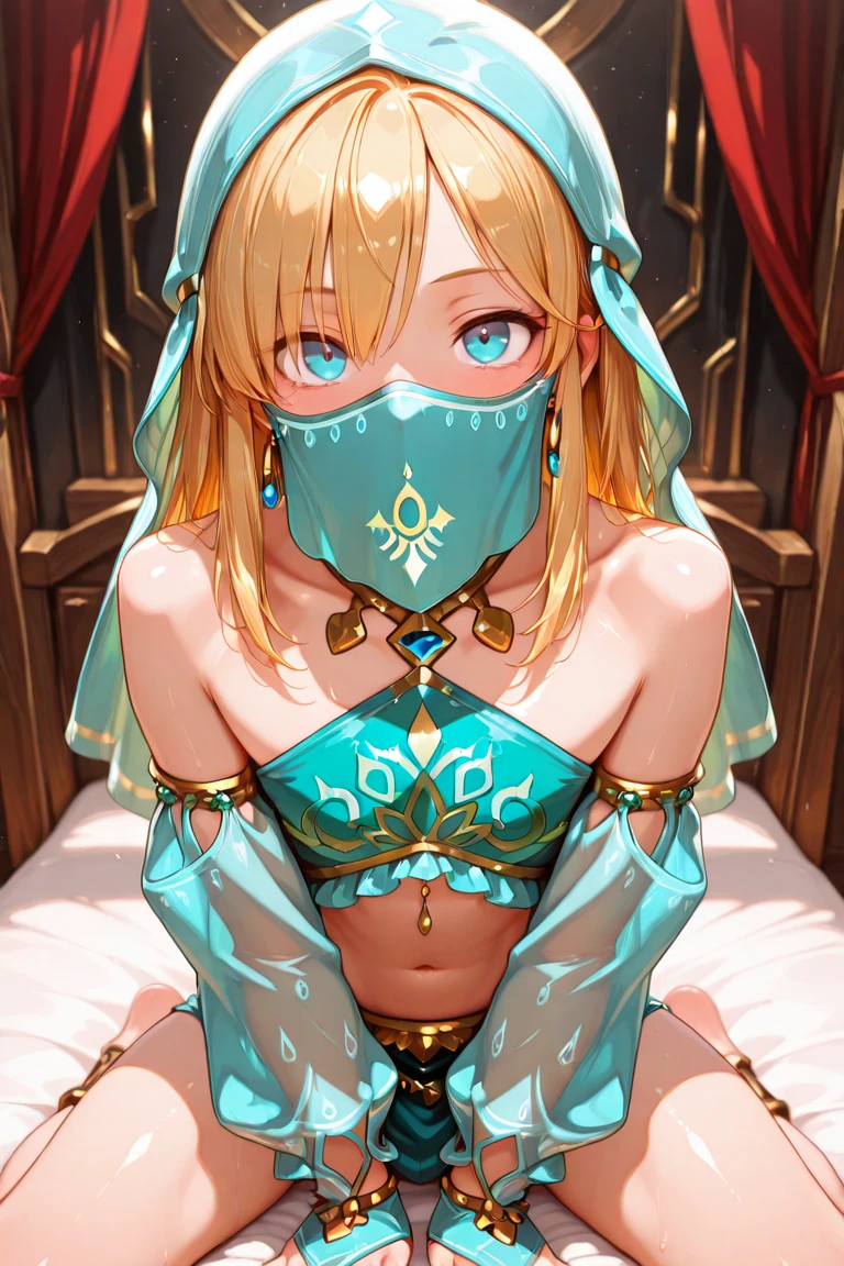 最high quality、best image quality、masterpiece、Curvy but thin body、perfect eyes, perfect face,The exact number of fingers、Exact number of legs、The exact number of armatures((bust 180:1.8)),beautiful blue eyes、1 girl:4.0、milking(Own),expose one's chest,beautiful nipples、beautiful big breasts(erect nipples:1)、sexy look、big breasts, 、black stockings、light blue short hair(inwardly curled hair)、thin、((Sexy navy elegant outfit 1.8)),from head to calf、black wristband on wrist、Golden star-shaped hair ornament、Golden Necklace、red face、Slippery texture))high quality、beautiful art、With background((bed)))、visual art、written boundary depth、One earring in each ear、mole under eye、beautiful thighs 、