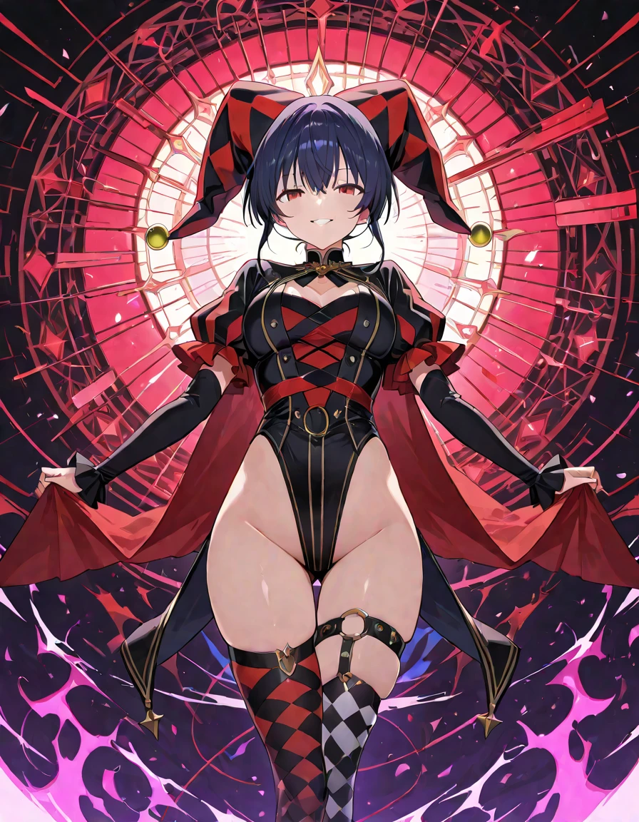 Full body strap suit huge tit Big ass seductiv a smile Obscene lines Whip thighs succubus Red lines all over the body Rear view