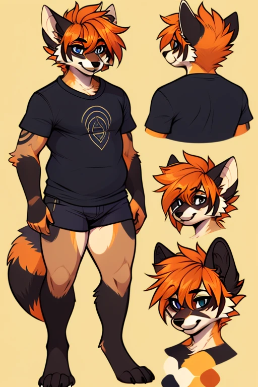 score_9, score_8_up, colored pubes, woman, ginger, proud, hands on hips, wide stance, black hoodie, galaxy hair pubes, thick thighs, reference sheet, color palette