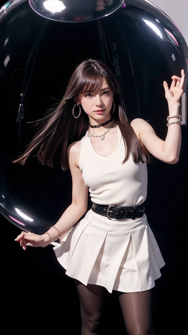 (Masterpiece, Realistic, Ultra High Definition, Best Quality: 1.2), 1girl, Solo, Young, No Makeup, (Black Hair), Smile, Japan Idol, Singing on Stage, Holding a Microphone in Hand, Uniform, Sailor Suit, Armpits, Thighs, (Akina Nakamori), Photorealistic, On Stage, Stage Lighting, Live Venue, Stage Spotlight, Lights Version, (pureerosface_ v1:0.8)