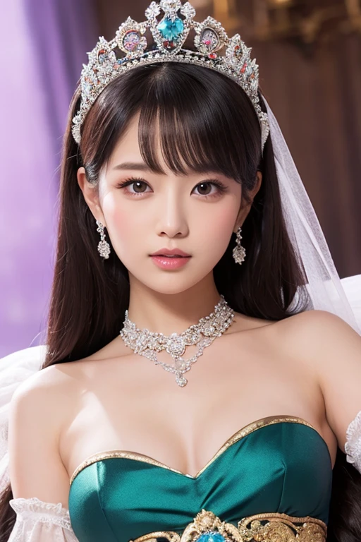 (very heavy chest)、highest quality、masterpiece、ultra high resolution、（ice dragon armor）、(((Metal製))),(((big breasts)))、(((Pink micro bikini with exposed details))),(she wears a beautiful crown made of precious stones.),(Photoreal:1.4)、RAW photo、1 girl、(((random hair))、(((color々take a pose)))、glowing skin、(((ice ice chinese dragon)))、intricate and gorgeous hair ornaments、（Looks like a gorgeous jewelry necklace）、（someone who looks at you calmly, Eyes like a goddess.）happiness:1.2).((beautiful sea background))、cliff、(ruins background)、((Ultra realistic details))、portrait、global illumination、（sexy pose）、Shadow、octane rendering、16k、big breasts、Raw skin exposed in the cleavage、Metal、intricate decorative details、Japan details、very intricate details、realistic light、CG Society Trenlow Eyes、Eyes shining towards the camera、（veil）、(((heavy big))),Shining eyes shine、armpit、24k,