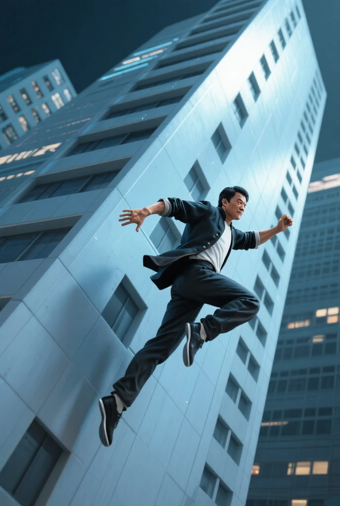 Run down the slope of Jackie Chan Building
