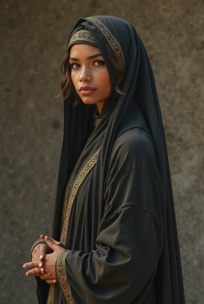 Beautiful woman, from Egypt, dress in arabic style, hijab
