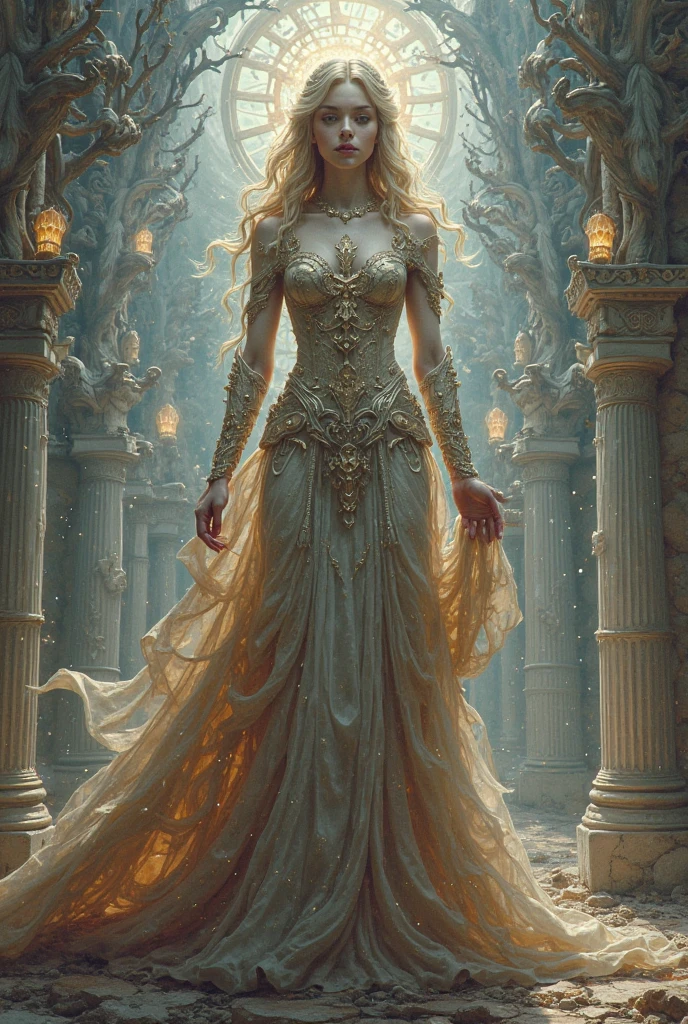 arafed woman with bustier gigantic breast in a corset and dress in front of a building, wearing an ornate outfit, ornate dress, intricate dress, elegant corset, ornate and elegant, extravagant dress, inspired by Hedi Xandt, ornate attire, intricate outfit, ornate royal gown, ornate clothing, ornate gown, intricate and elegant, intricate detailed dress, ornate , royal dress, masterpiece, best quality:1.2),,(8k,highres,RAW photo,realistic,photo-realistic:1.3),(detailed skin texture,detailed cloth texture,beautiful detailed face:1.25),professional lighting,photon mapping,beautiful soft light,radiosity,physically-based rendering,raytracing, model shoot style, model shoot style, (extremely detailed CG unity 8k wallpaper), full shot body photo of the most beautiful artwork in the world,