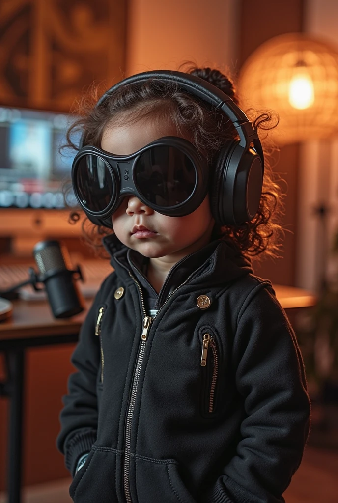 mENINA BLONDE CHILD LONG HAIR WEARING A HAT , Holding a boombox and pointing with your hand, boombox, The Music Guy, blaster do gueto, em um fundo AMARELO, playing for music, em fundo AMARELO, dj, imagem de muito baixa qualidade, red sunglasses and a guitar, big ghetto blaster, com fones de ouvido, music is life, new music, vibrating with the music