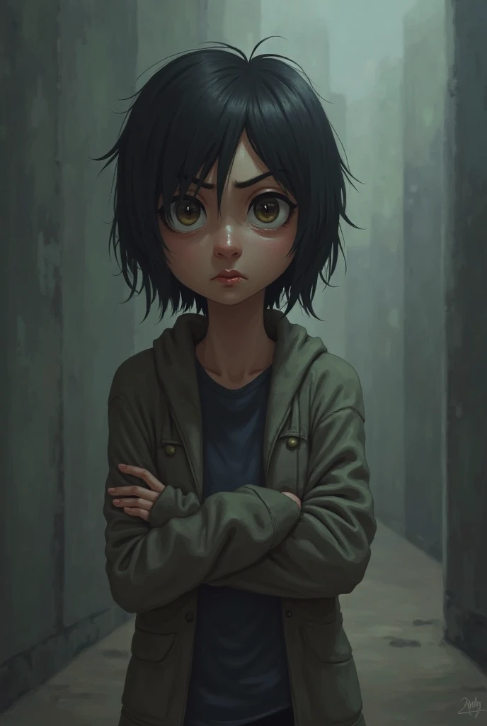 A numb expression,Kizi,black andwhite
