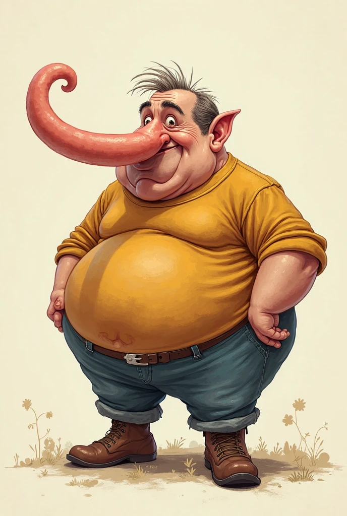 Makes a picture of a dwarf who is obviously animated but weird wearing a red thong