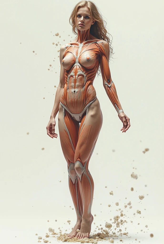 (realistic:1.3), intricate details,painting \(artwork\), ((masterpiece,best quality)), ((cinematic light)), woman in action, fight, screaming, striking, jumping kitana ,mortal kombat, scary, dark fantasy \(style\), detailed armor, detailed ripped clothes, (naked breasts:1.4), naked belly, naked legs, short torn blue skirt, scars, bloody, dirty, ripped, torn bra