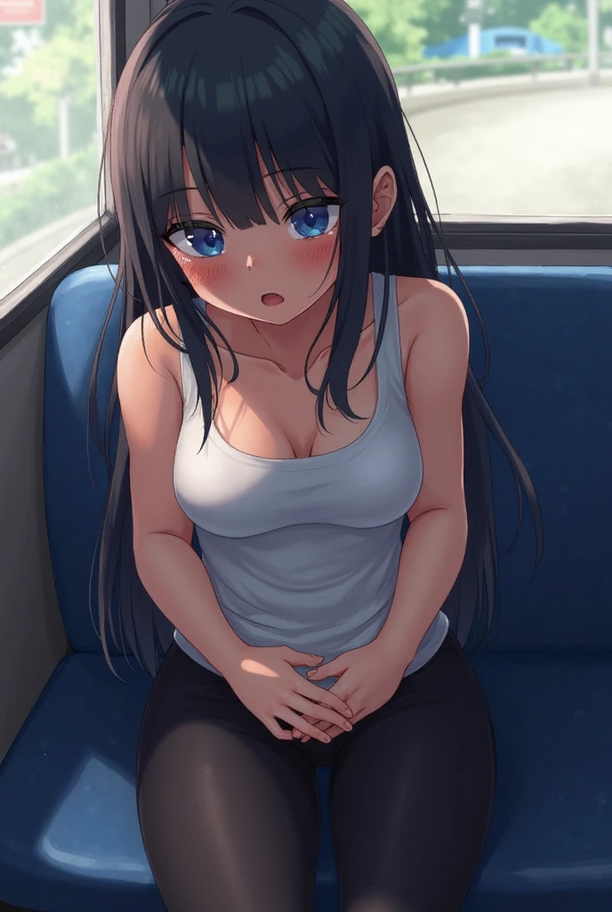 ((best quality)), ((masterpiece)), (detailed), (((perfect face))), ((slender 16yo teenage girl removing hoodie)), ((((light blue zip hoodie)))), (((dark blue pleated skirt))), ((small medium breasts)), (((undressing))), ((brunette)), ((ponytail)), ((topless)), ((shy:1.3)), ((blushing:1.5)), ((skinny thighs)), ((skinny hips)), (((sitting in passenger seat))), (((black car seat))), (((girl looking away))), ((trees in background)), (((skinny legs)))