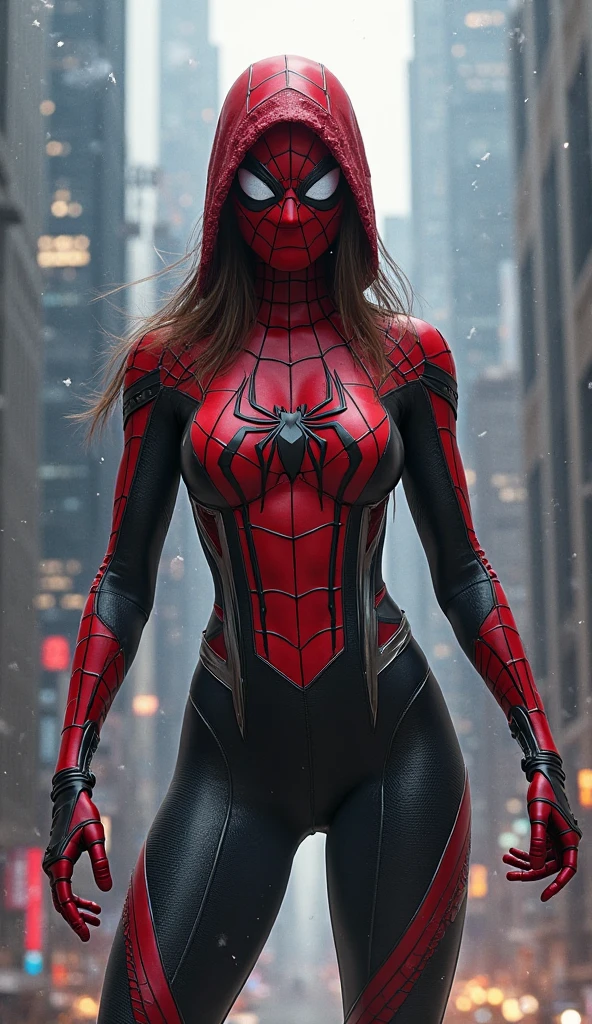 ((Female goddess nude perfect detailed face, mulher gostosas seios enormes baseado na Marvel estudios, traje do homem aranha couro sexy)), Erotic(1girl:1.3), sozinho, ((She wears a spider mask to hide her identity)), partes perfeitas do corpo nu__, Arte Oficial, papel de parede unificado 8k, super detalhado, handsome and aesthetic, belo, obra-prima, melhor qualidade, .....RAW, obra-prima, foto super fina, melhor qualidade, super high res, Realismo fotorrealista, luz solar, retrato de corpo inteiro, amazing beauty, dinamic pose, rosto delicado, olhos vibrantes, (da frente), She's wearing a full-body Spider-Man costume...., esquema de cores vermelho e preto,Seios enormes, aranha, Very detailed abandoned warehouse bottom, rosto detalhado, fundo ocupado complexo detalhado, Messy, lindo, leitoso, pele altamente detalhada, detalhes realistas da pele, visible pores, sharp focus, volumetric mist, 8k UHD, DSLR Camera, alta qualidade, grain of film, pele clara, Foto realism, Lomografia, Great metropolis in a future dystopia, Detailed and torn Marvel costume showing the erotic body its hot parts, traje enfiado no bucetao, Spider-woman climbing the building, Releasing spider web by the hands, mamas saindo pra fora da roupa, Pornografia,