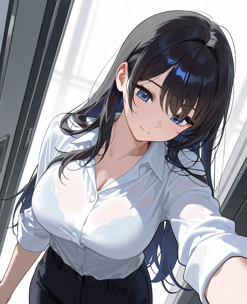 realisticlying、2 females、Polo shirt、Wearing underwear、Bedrooms、realisitic、A sexy、Cleavage emphasis、Face smile、Breasts a little bigger