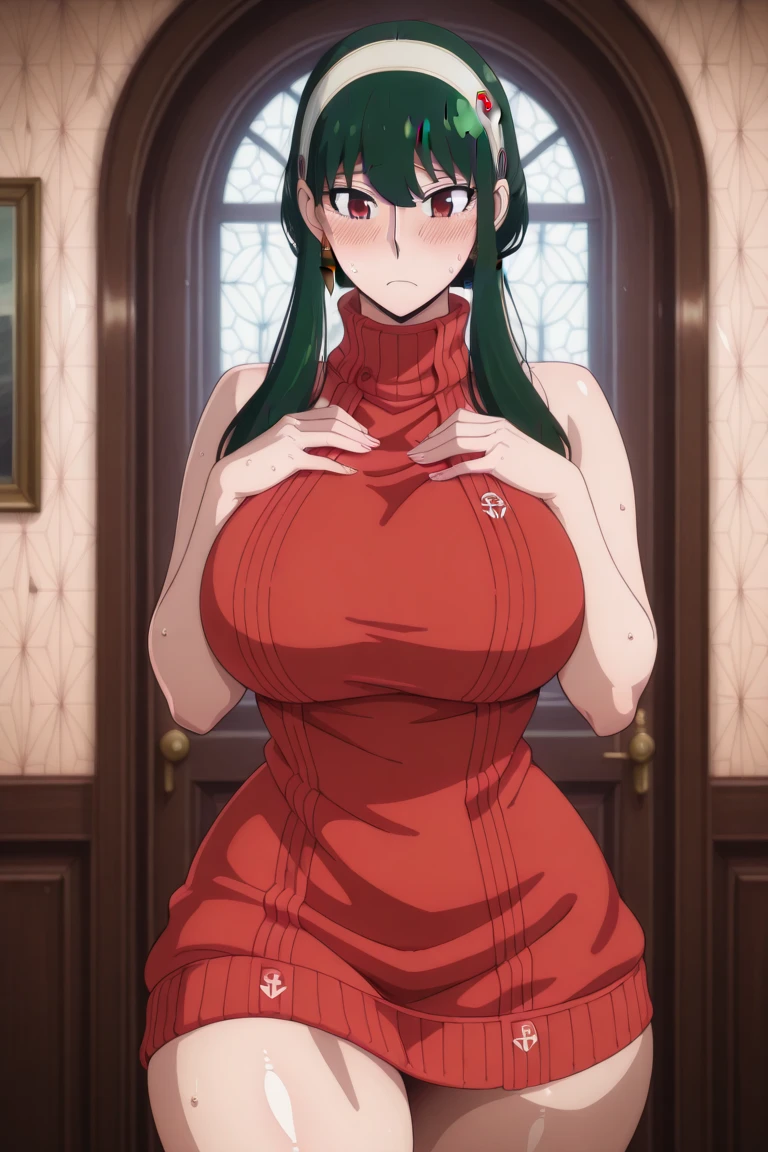 Centaur naked Erza with huge tits and four legs