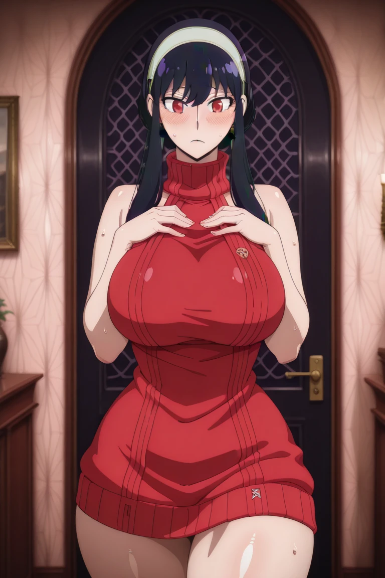 Yor, ojos rojos, navidad, sexy, disfraz de navidad, top-less