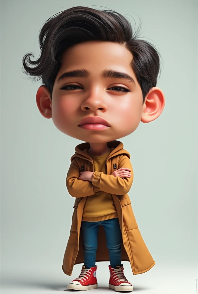 Draw a boy in a yellow polo shirt 