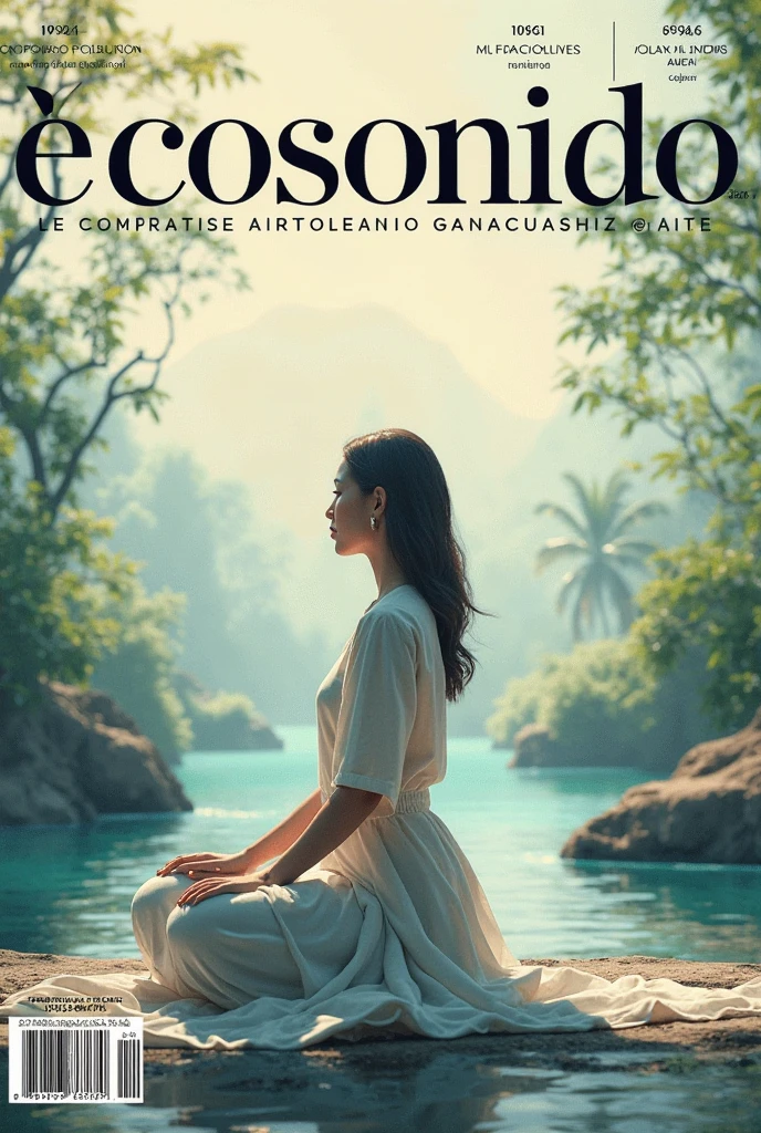 Mental health magazine cover, Physical, self care, promoted by the Serena brand, containing the slogan: your serene world