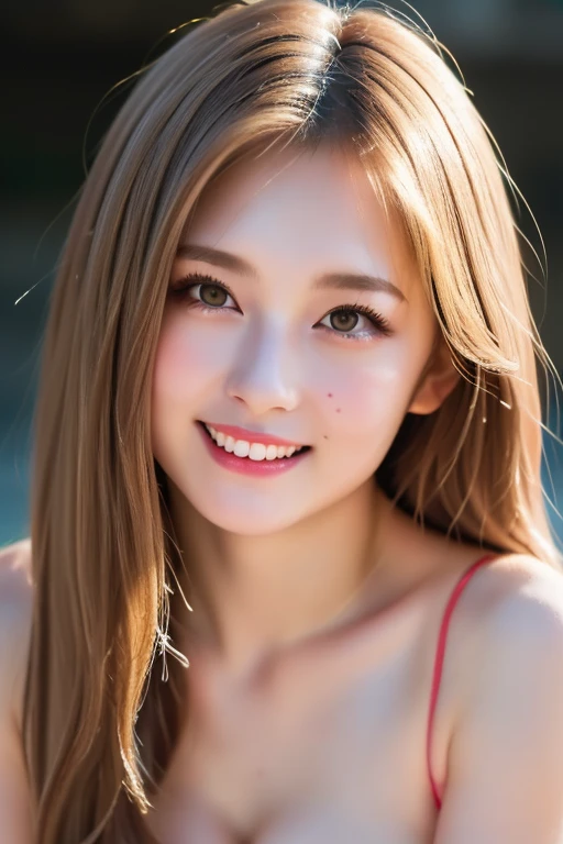 (((8k,Attention to detail,Attention to detail、highest quality,masterpiece,Attention to detail,alone))),RAW Photos & Realistic atmosphere,Beautiful dark eyes,Mouth Details,Glossy lips,Thin eyebrows,beautiful Eyes、Soft white skin that shines in every detail、Her deep black eyes are very beautiful,Lip details、Very beautiful face,Very beautiful face、Lively Faces,beautiful, Glistening lips,beautiful Eyebrows,Infinite Reality, Realistic Young Gravure Idol,Very cute woman , Young Gravure Idol, Young Gravure Idol, とても美しくてかわいいbeautiful 21 year old beauty,Incredibly beautiful and elegant,beautiful 21 year old beauty,Natural soft light,(Shiny Hair,,beautiful and kind eyes:1.5),A kind smile,Shapely breasts,Long Hair,beautiful posture,No makeup,Take a quick look at the camera,Red Shirt,