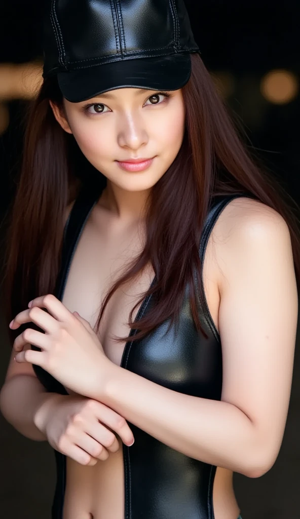 (1 beautiful woman, high resolution, wallpaper 8K screen, top quality, realistic, super detailed, exquisite and perfect dynamic composition, (48 years old), (realistic skin texture), (overall skin fine lines: 1.3) , (dull skin: 1.1), (skin without moisture: 1.2), (wrinkles on the face: 0.9), (wrinkles at the corners of the eyes: 1.2), double eyelids, tear bags in the lower eyelids, eyes facing away, Serious expression, straight gaze, (dimples: 1.2), sharpness, dense and beautiful eyes, short hairstyle, thin hair, smile, short bangs, long hair, thin blouse with a wide neckline, flat chest, close to the waist Fitted flare pants, (portrait focusing on upper body), (angle from leg: 1.5),