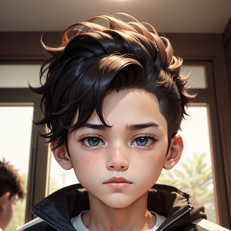 A boy thinking