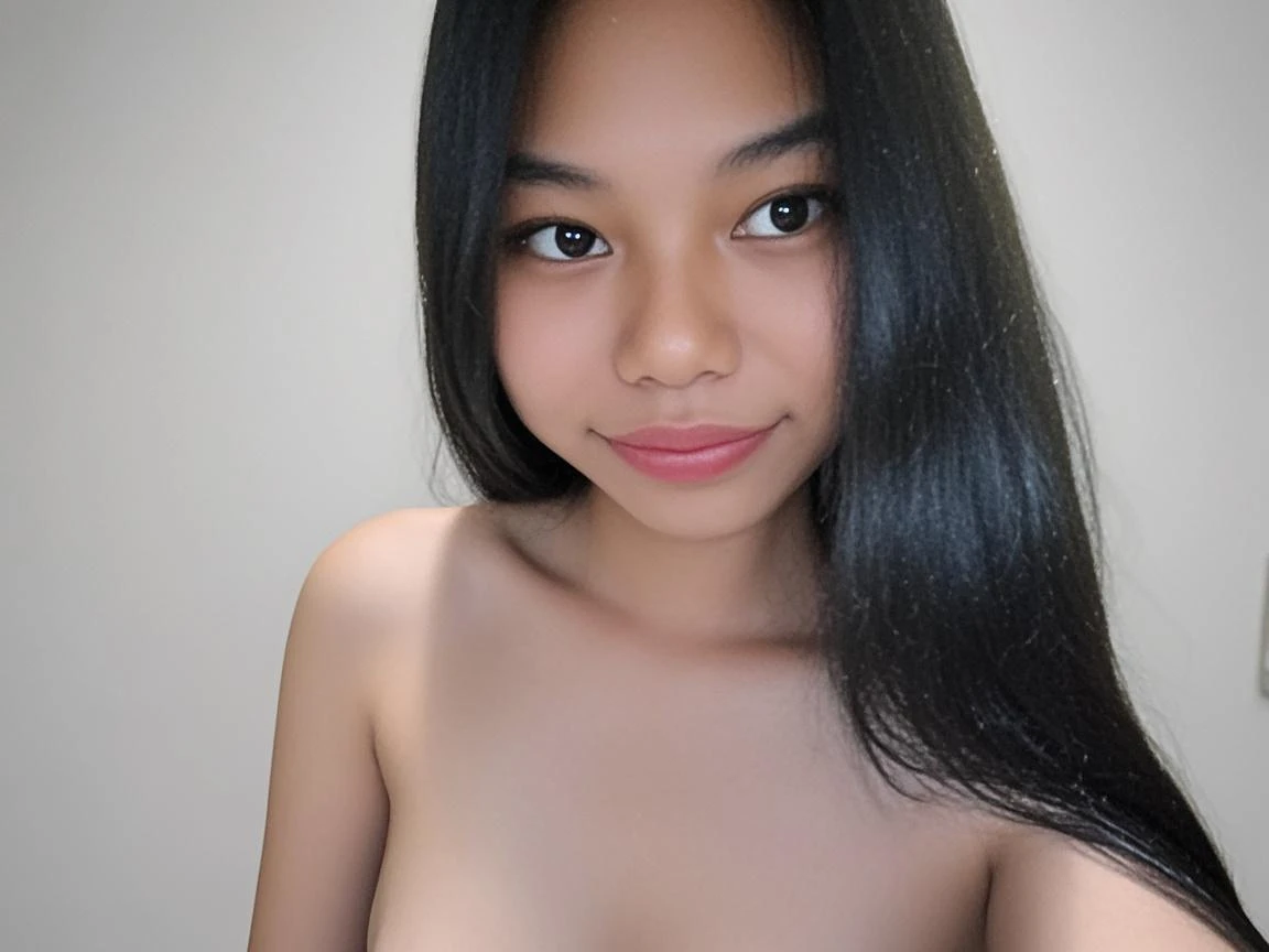 a Indonesian girl,160 cm height,56 kg weight,short wavy hair,slim face, large medium breasts size,brown niple,big thing,hairy pussy,no use clothes,squat open wide legs and hands up,full nude
