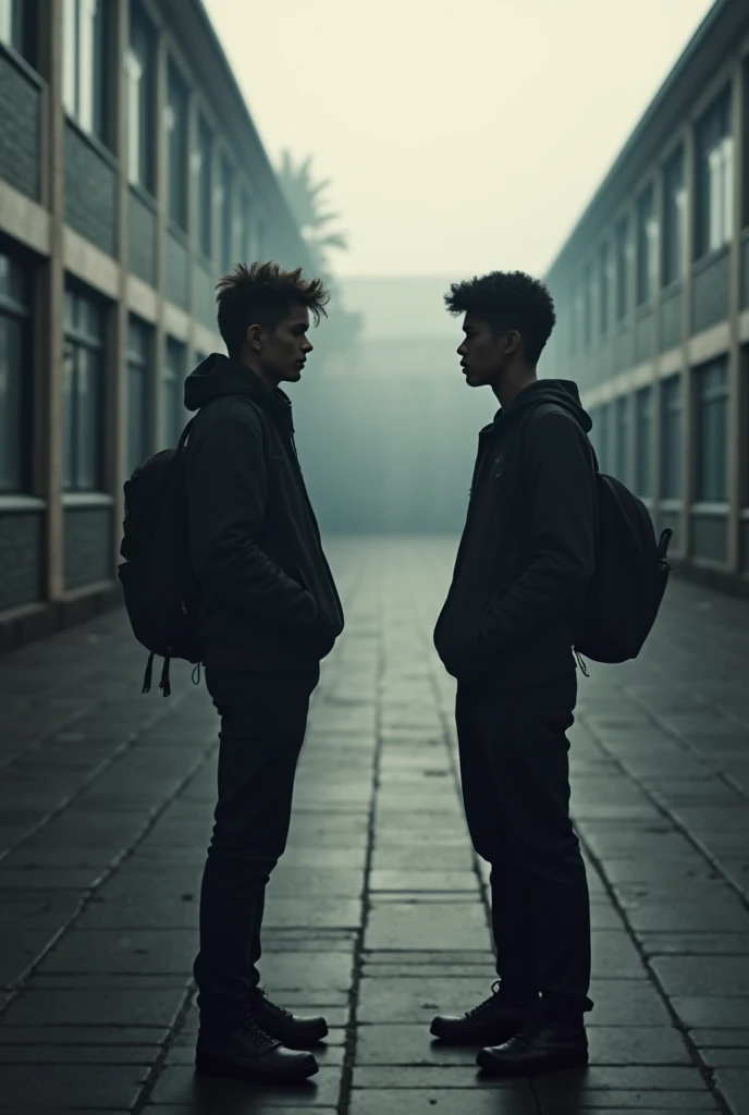 image of 2 agers walking back to back