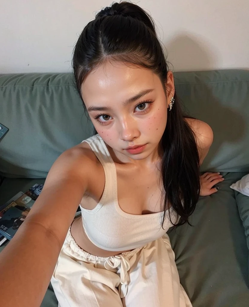 araffe asian woman in white top lying on a bed, Hermosa joven coreana, Chica coreana, Hermosa mujer surcoreana, Joven y adorable rostro coreano, Hermosa joven coreana, beautiful asian girl, Hermosa modelo china, young cute wan asian face, Modelo IG | Artgerm, Wan adorable cara coreana, 8k selfie photograph, portrait of female Korean idol