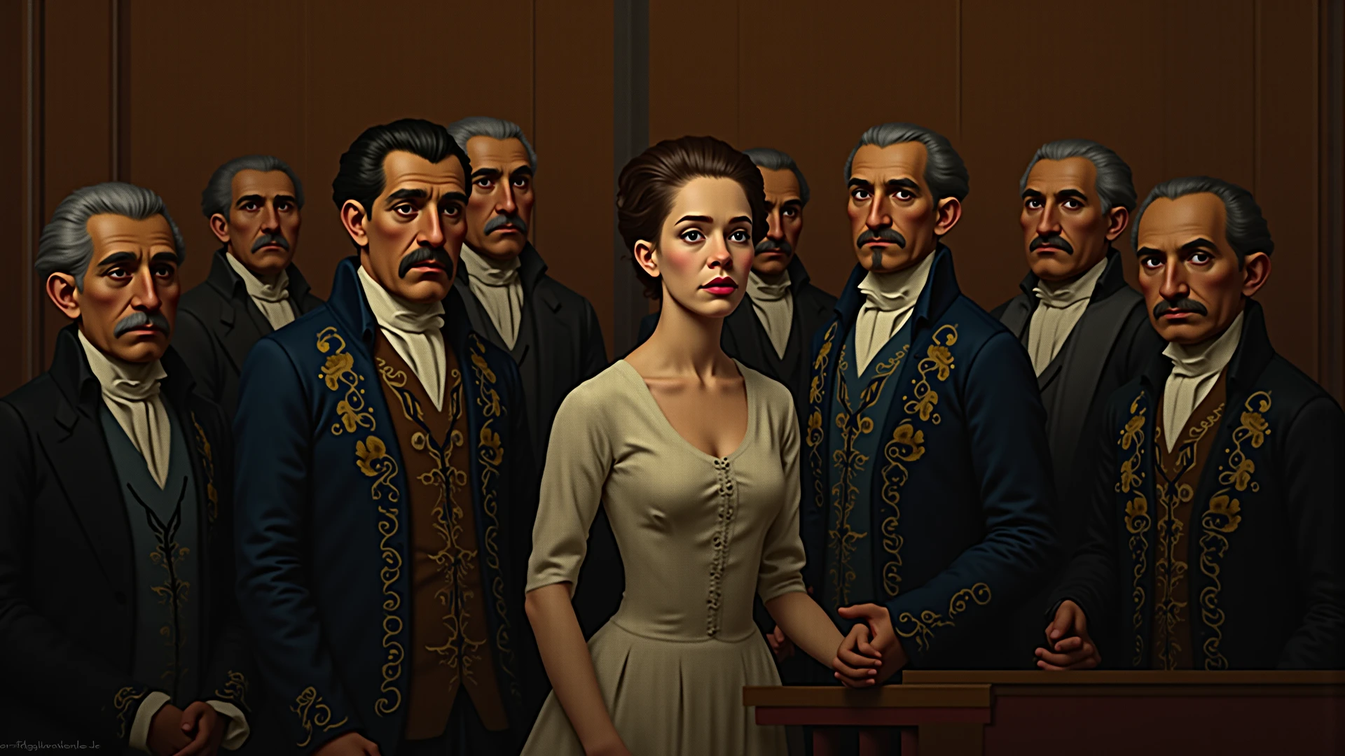 Group of baron friends led by a young woman