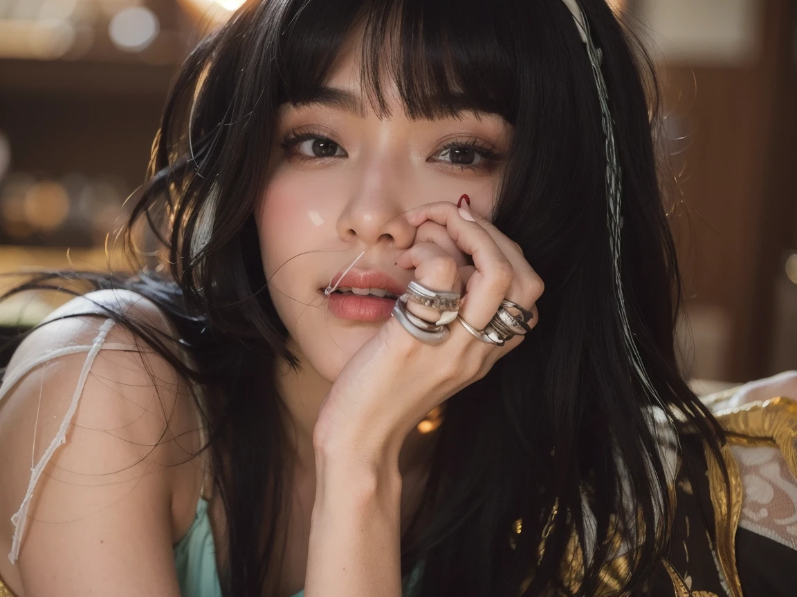 (女性alien:1.3), Beautiful Face, Seduce, Red eyes, Like the whole body, Sexy, alien, No humans, an alien, cells are fused, Multiple hands, (Lots of blue tentacles), (Blue Skin:1.3), Extraterrestrial, cell, Bioimage, Fascinating, 最高quality, 8K,4K_quality, expensive_meaning,Dramatic lighting, Tabletop:1.5,cinematic quality, detail up, (Intricate details:1.2), expensive resolution, High meaning, Faithful depiction, (Thick eyebrows:1.2), (Big red eyes:1.6), Beautiful symmetrical eyes, (Highly detailed eyes:1.2),(Highly detailed face and eyes:1.2), (High resolution red eye:1.4), Intimate Face, (Super detailed skin quality feeling:1.4), Perfect Anatomy, (Beautiful and toned body:1.5), (Moisturized Skin:1.2), No makeup, (Bear:1.1), Long canines