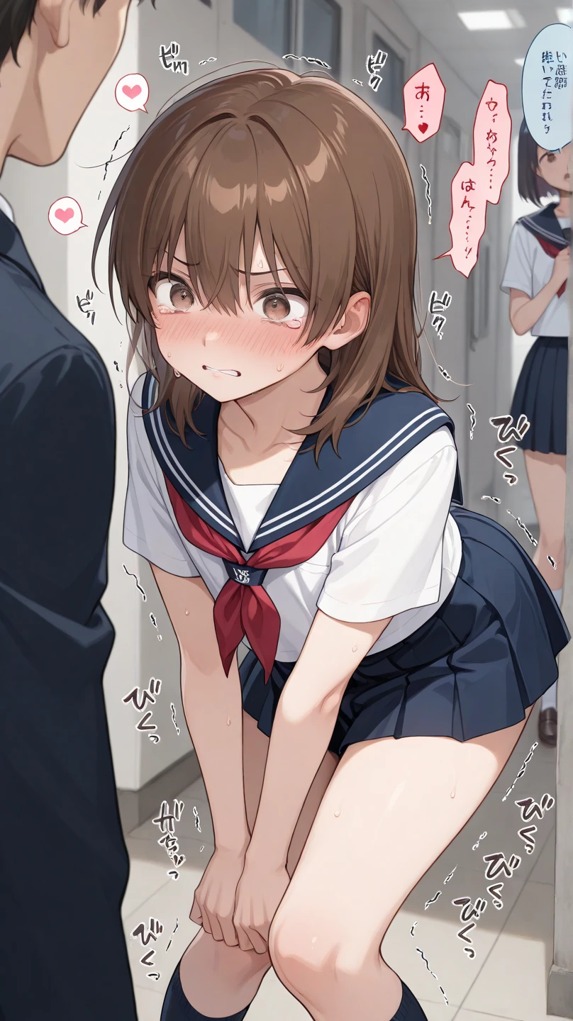 masterpiece, Highest quality, Nico_Yazawa,High resolution, 1 Girl, alone, Brown Hair, short hair, Twin tails、Purple eyes, , , (Cleavage)、(Beautiful thighs), Carrying a red backpack, (randoseru backpack:1.2) Sweaty、Thick thighs、Highest quality、4K、1girl, 8years old, loli, cute, grin, (Surrounded by men in the park))、、Thick thighen with their penises out, surrounding a girl、Semen from the penis、Bukkake、Bukkake、(Bukkake)projectile cum、Blowjob、Lots of passersby、Ahegao、low length、、、Handjob、bandaids on nipples,bandaid on pussy,(groin:1.1)、、Spread your legs、(embarrassed,blush:1.3)