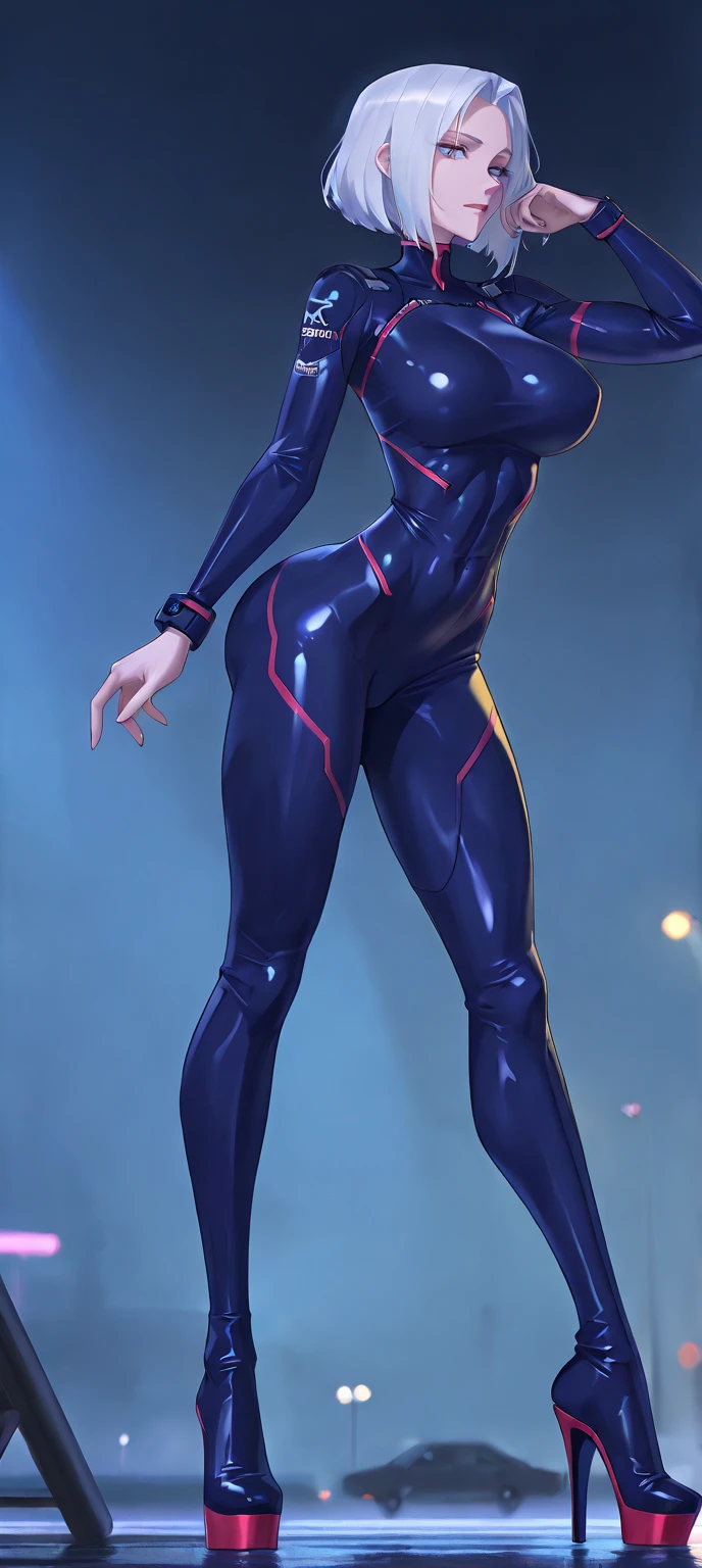 13-year-old girl, 独奏, Kneeling in a transparent tight-fitting red tight-fitting bodysuit with large chest、With a thin fabric that emphasizes smiling buttocks、Super close-up looking up from below、gymnast、masterpiece, top-quality, realisitic, ultra-detailliert, (shinny skin, Sweating: 1.4), Versatile sexy poses、short dark hair, Brown-eyed, slender, dynamic light and shadow, hight resolution, foco nítido, depth of fields, Narrow-eyed, Sharp pupils, Realistic pupils, (breasts are small: 1.6), (Thigh thickness: 1.0),Gymnastics Stadium