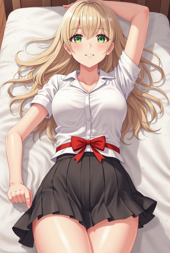 (masterpiece, best quality:1.2), <lora:mlp_applejack-10:1>, 1girl, mlpapplejack, blonde hair, green eyes, medium breast, blush, <lora:pov_torso_grab_v0.1a:1.2> 1girl, torso grab, pov hands, 1boy, simple panties, arm hair, pulled by another, hands in hair, lying on the bed