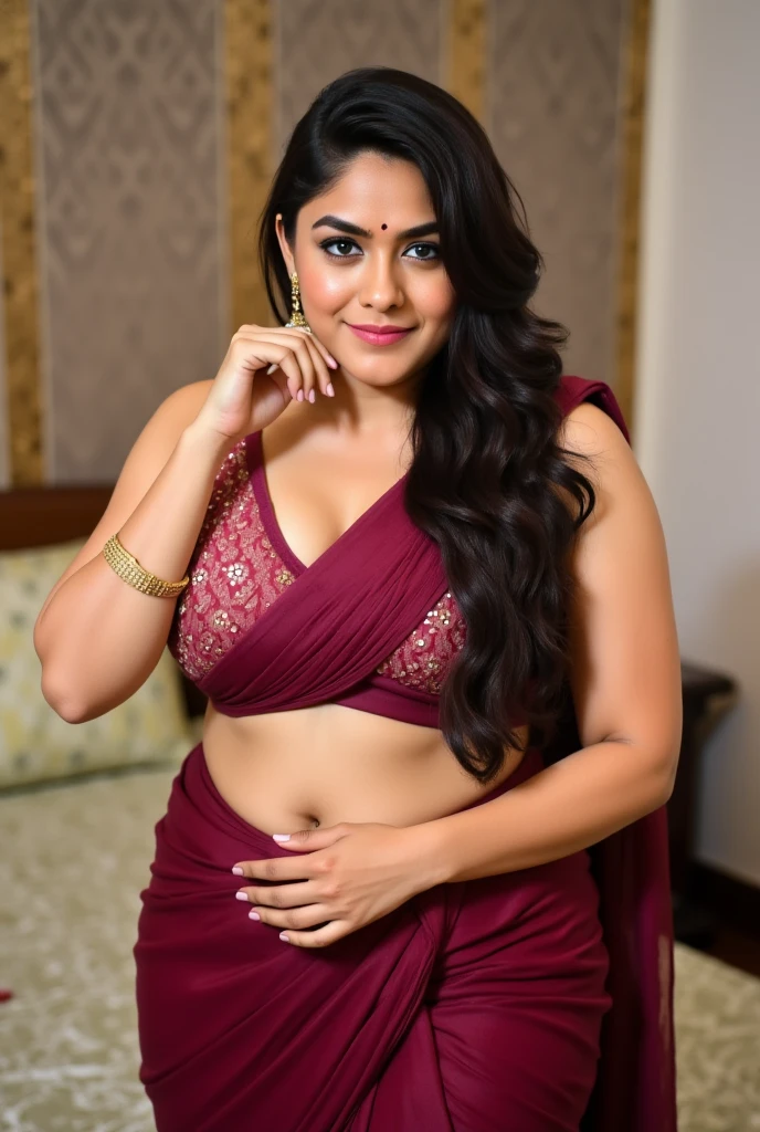 Foto RAW, photorealistic, photography, full body shot, 50 years old Woman, master shot, perfect eyes, goddess like beauty, pierced eyes, perfect thick chubby mallu Desi aunty bhabhi, Wearing a Stanapatta, a chest-band.Saree model, model Photography, Indian saree shoot, Indian traditional wear advertising photography, traditional wear brand shoot, face of Indian actress Sonakshi Sinha, masterpiece, realistic, realism, incredible details, pleasure, photorealism, detailed skin, skin pores, high contrast, photorealistic Artstation 8k HD digital art trend of high definition and detailed realistic skin texture, ultra detail, realistic skin texture, armature, best quality, ultra high definition, (photorealistic:1.4),, high resolution, detail, raw photo, sweat, Re sharp, by Lee Jefferies Nikon D850 Film Stock Photo 4 Kodak Portra 400 Camera F1.6 Lens Rich Color Ultra Real Realistic Realistic Textures Dramatic Lighting Unreal Engine Trending at Art Station Cinestill 800,(pele altamente detalhada: 1.2), 8k UHD, DSLR, soft-lighting, alta qualidade, grain of film, Fujifilm XT3,she didn't like to wear blouse or bra, she is happy to wear only saree, she hates blouse or bra, detailed hairy armpits, hyper realistic skin, skin pores, sweat, veins, short hairs on armpit, stubble armpits, hyper realistic hairy armpits,