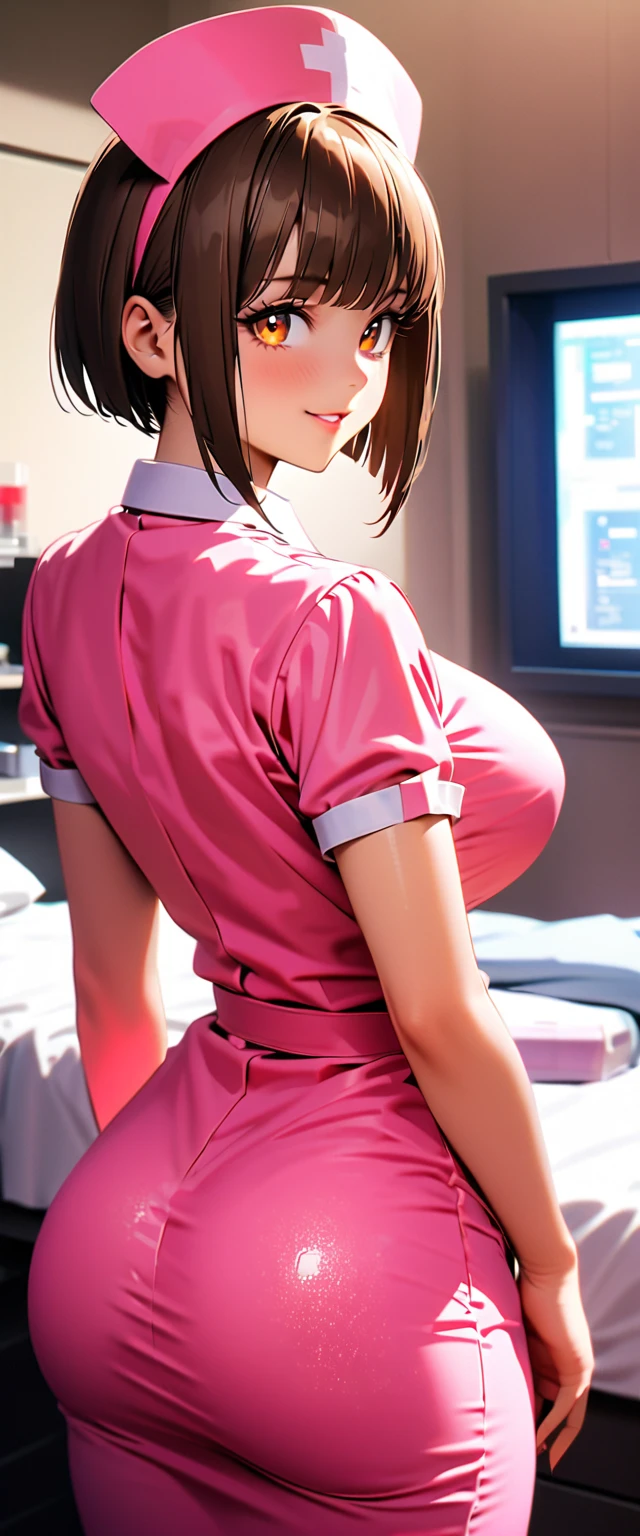 1boy, 1 girl, boy this Patient, girl sexy nurse, Patient hard fuck Hot sexy nurse in the ambulance, Doggystyle front side