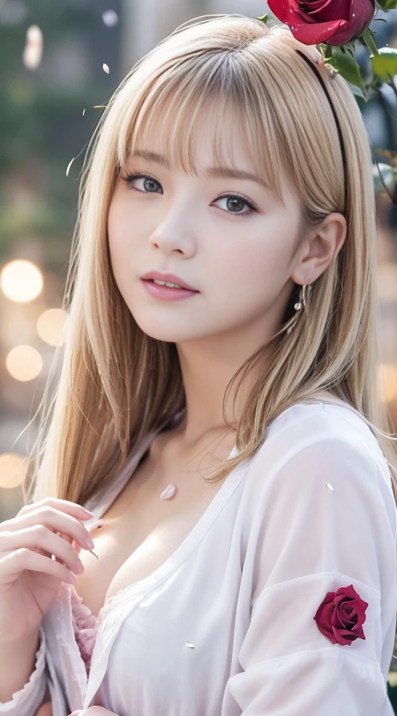 RAW photos, ((((Portrait of extreme beauty))), (((Radiant white beautiful skin)), 1 girl, 14-year-old pretty beautiful girl, ((blonde of bright various colors with glossy)), disheveled hair, hair hanging in front of the face and clinging, [Attractive whitish blue eyes], silky fine hair, ponytail, eyeliner, bangs, hair between the eyes, fluttering hair, a little smile, ((masterpiece, top quality, Ultra detail, film light, complex detail, high resolution, 8k, very detail)), detailed background, 8k uhd, dslr, soft light, high quality, film grain, fujifilm XT3, shallow depth of field, natural light, (perfect hands), sexy and perfect beautiful face, small breasts, , sheer sailor suit