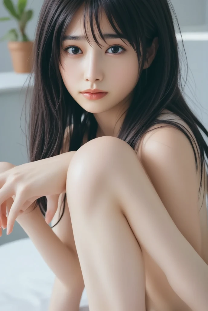 ((highest quality))、Drawn details),(stand:1.5),((全身full 撮影:1.4))、:1.5),((full body shot:1.4))、(full nude:1.8)、le top, highest quality:1.2), 8K, 15 year old st, official art, RAW photo, absurd、cute face, (Beautiful big close-up), Upper body, ,gardenia, (Skinny Slender Beautiful Girl:1.4),(Beautiful big close-up), (Small thin thighs 1.2),(small ass)、((barefoot:1.4))、 , king at the viewer, no makeup, (smile:0.4), (red cheeks:0.4), (troubled face:1.4)、(Faces with misaligned perspectives:1.4), (Face that gave up:1.2), (Sad face:1.2)film grain, chromatic aberration, sharp focus, face light, (Very very dark space:1.2),(Closeup of gray wall in dark space 1.1),(No light 1.1) 、 get used to it, clear background,((full nude:1.4)),((pubic hair is gng:1.4)) , eyes are brown, table top, highest quality, get used to it, in addition, Middle school students, 15 only, in addition, chest comes out, (thin:1), Are crying、 Japanese, small breasts, Vulgarity,