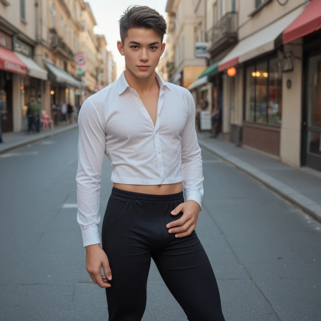 Hombre guapo vestido con traje de armani