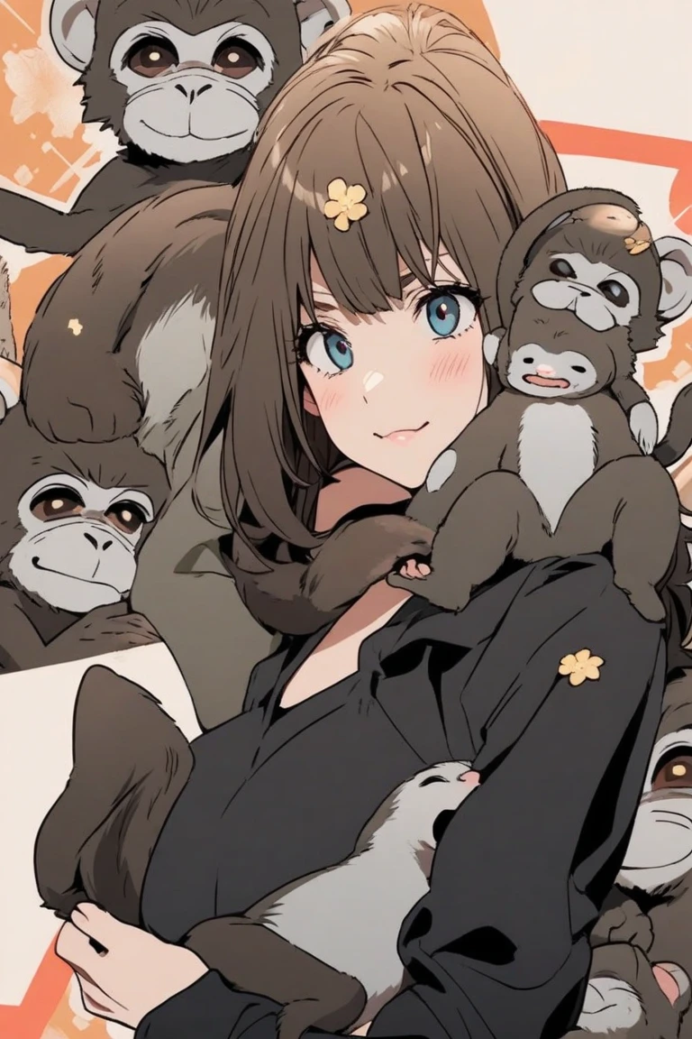 An adult woman surrounded by a huge group of male monkeys, Highest quality, figure, masterpiece, Very delicate and beautiful, Very clear, Extremely detailed CG, 8K, masterpiece with attention to detail, Highest quality, Official Art, Ultra Clear, Very detailed, High resolution, beautiful detailed mature lady, Very detailedな目と顔, Beautiful fine details, ((((Wearing only tiny white panties、topless、nude))), 陰部に食い込んだ超極小白色パンティー toplessnude,( (Beautifully shaped big breasts)))),( (huge breasts of beautiful shape)))),((slender and large breasts,)))),((Sexy mature adult woman with light brown hair)),(Lustrous fair skin)))), (((Sexy smile))),Trance、The best smile、A big smile、Very blushing cheeks、blush頬、blush、long bangs that hide the eyes,、Blonde hair only at the ends、Colorful light brown hair、(((lots of heartマーク, heart, heartマーク))), Looking at the audience, Look forward, (((Slender Super Large)), Perfect Style, (((Seduce))), emphasize, 股間emphasize, Sitting, ( ( Sexy pose)))), bedroom、(((Surrounded by a large number of crowded male monkeys)))), ((Packed with so many super-masses of male monkeys)), ((He is seen surrounded by a large group of male monkeys.)), (((He is surrounded by a massive group of male monkeys, so densely packed that they fill the entire space.))), ( In the background, a herd of male monkeys is crowded together, filling the entire screen.), A huge group of male monkeys swarming in all directions, At the top, a group of giant male monkeys, end, about, He is surrounded by a group of male monkeys so densely packed together that there is no space between them., (((A huge group of male monkeys fills the entire area.)), (Surrounded by a large number of crowded male monkeys)))), (( Many male monkeys in groups)), ((He is seen surrounded by a large group of male monkeys.)), (((Surrounded by a horde of male monkeys so densely packed that they filled the entire space.))), (In the background, a herd of male monkeys is crowded together, filling the entire screen.), A huge group of male monkeys swarming in all directions, A huge group of densely packed male monkeys, Down, about, He is surrounded by a group of male monkeys so densely packed together that there is no space between them., ((A huge group of male monkeys occupying the entire area)), ((A huge group of male monkeys crowding together)), ((Surrounded by a large group of male monkeys)), (Surrounded by a horde of male monkeys so densely packed that they filled the entire space.))), ( In the background, a herd of male monkeys is crowded together, filling the entire screen.), A huge group of male monkeys swarming in all directions, A huge group of male monkeys crowded at the summit, end, about, He is surrounded by a group of male monkeys so densely packed together that there is no space between them.、Being surrounded by an incredible number of monkeys