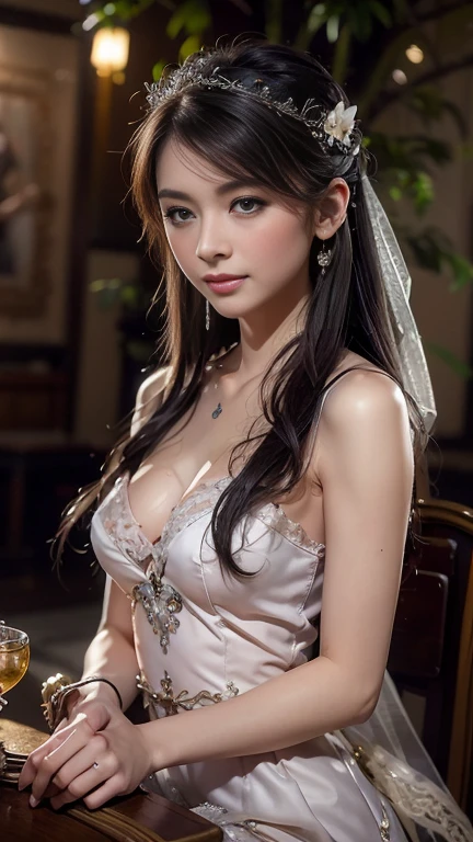 High quality, Masterpiece, Masterpiece, Exquisite facial features, Exquisite Hair, Elaborate Eyes, Off-bshoulders,Delicate colored hair, 4K quality, Gorgeous light and shadow, Tyndall effect, Halo, Messy hair, Young state, Gorgeous scenes, Beautifully dressed, feater,Ancient Chinese beauty with big eyes,detail-rich, Digital painting, art stations, concept-art, Sharp focus, illustration, Small breasts