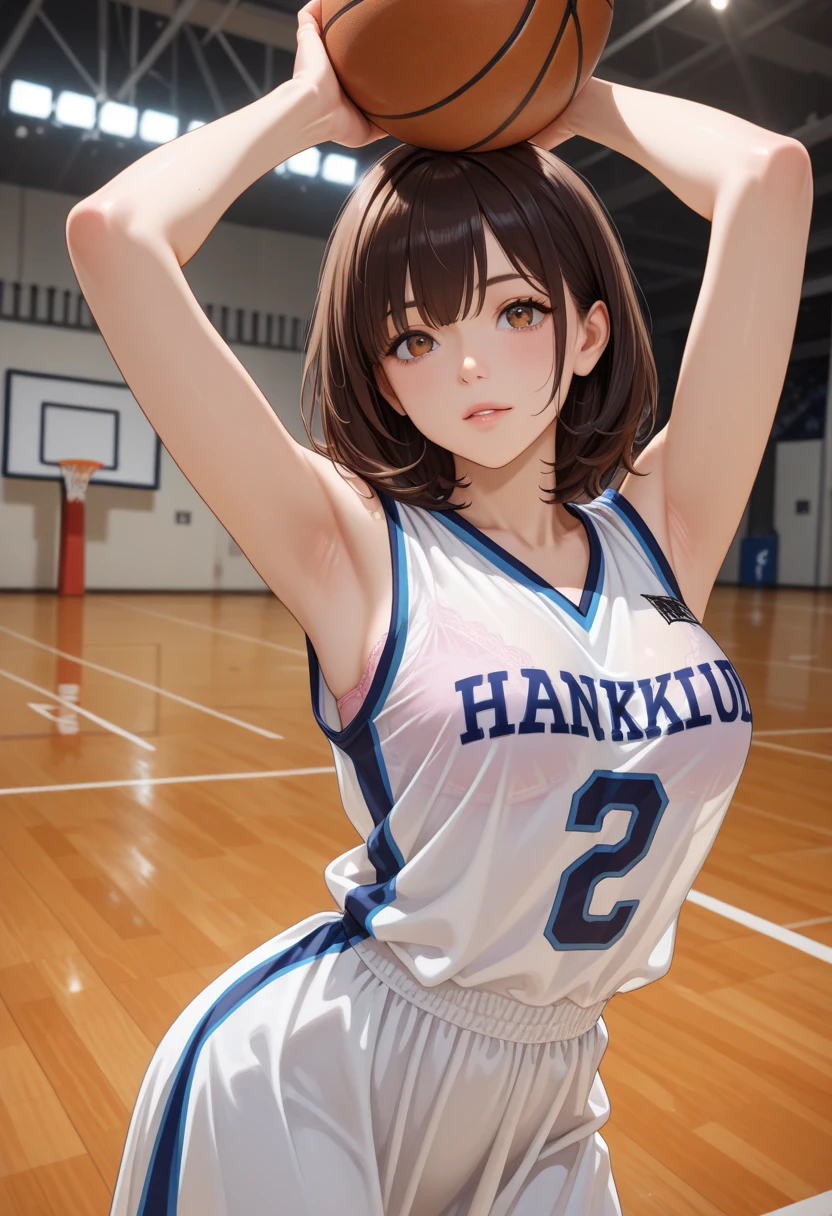 1girl, woman, 20 years old woman, girl in summer clothes, beautiful, medium breasts, flirtatious look, ((very detailed)), (perfectly detailed face), (well detailed hand), photorealistic image, high res, 1girl, woman, 20 years old woman, ((tanktop jersey:1.78)), looking at viewer:1.8, (1girl eyes looking at viewer:1.55), camisole, Upper body, Plain costumes, Simple Background, Emphasis on the chest, Hands behind the body, White outfit, photorealistic, (bokeh), best quality, 8k, UHD, UHD