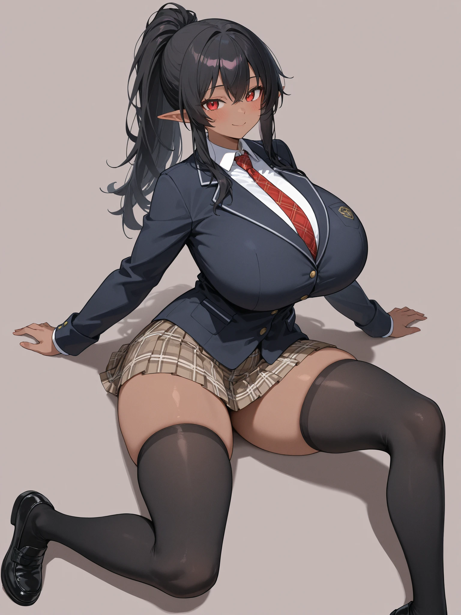 ((masterpiece,best quality)), highres, extremely detailed 8K wallpaper, cheerful, full-face blush, embarrassed, micro bikini, smiling face, spread legs, squatting, tights, fascinator, braid, , from front,